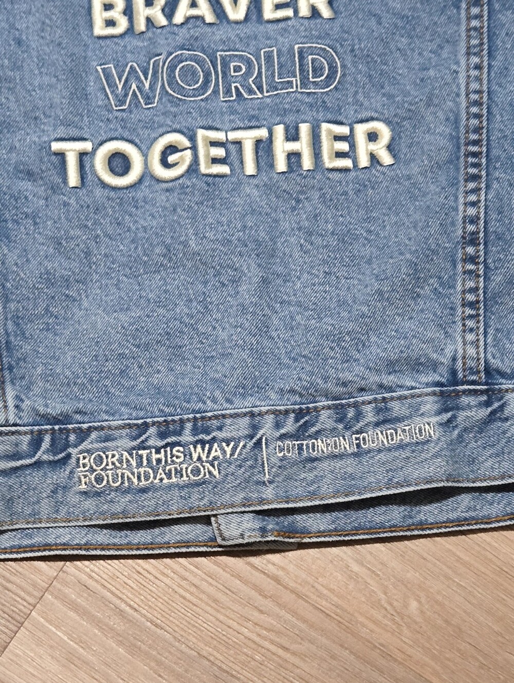 Cotton On Born This Way Foundation Classic Trucker Denim Jacket - Size M - Picture 6 of 13